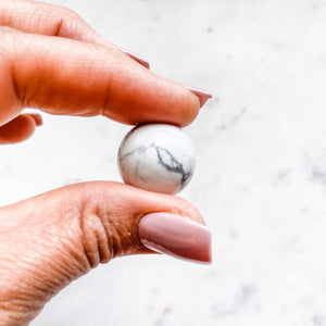 white howlite crystal ball sphere healing stone australia