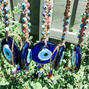 s1451 turkish evil eye protection glass circular wall hanging amulet home decor australia gemrox sydney 1