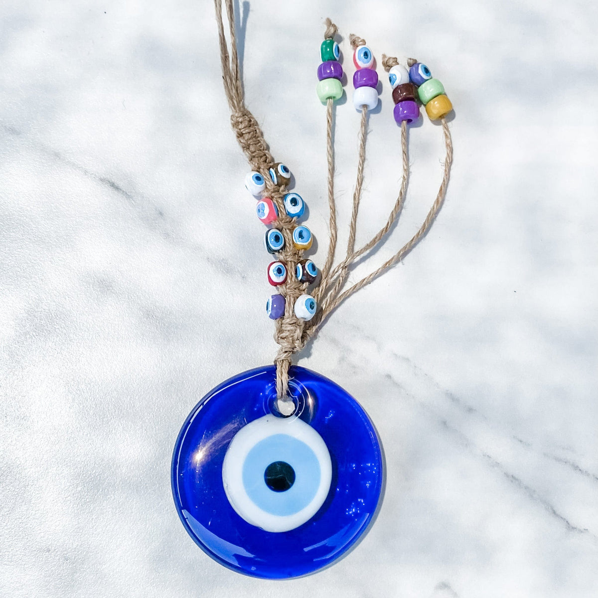 s1451 turkish evil eye protection glass circular wall hanging amulet home decor australia gemrox sydney 1