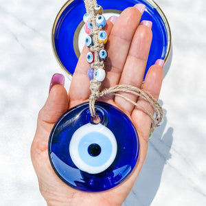 s1451 turkish evil eye protection glass circular wall hanging amulet home decor australia gemrox sydney 1