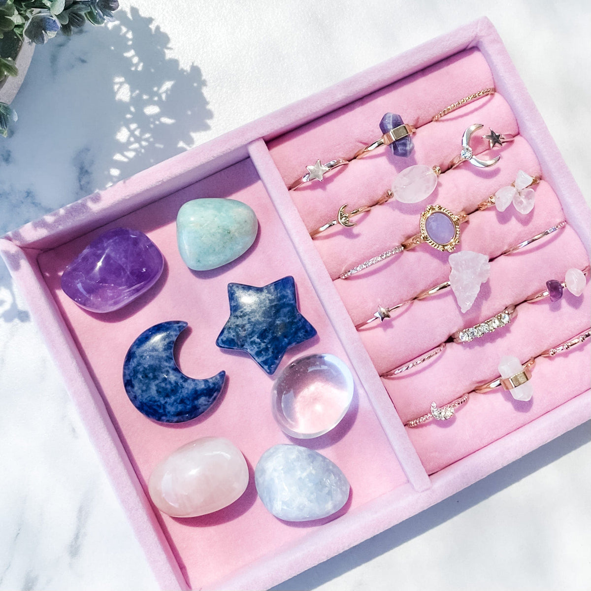 s1465 sodalite moon and star shaped crystal carving set australia.sodalite moon shaped crystal sodalite star shaped crystal australia.gemrox sydney 1