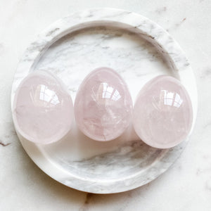 rose quartz crystal egg shaped polished stone australia