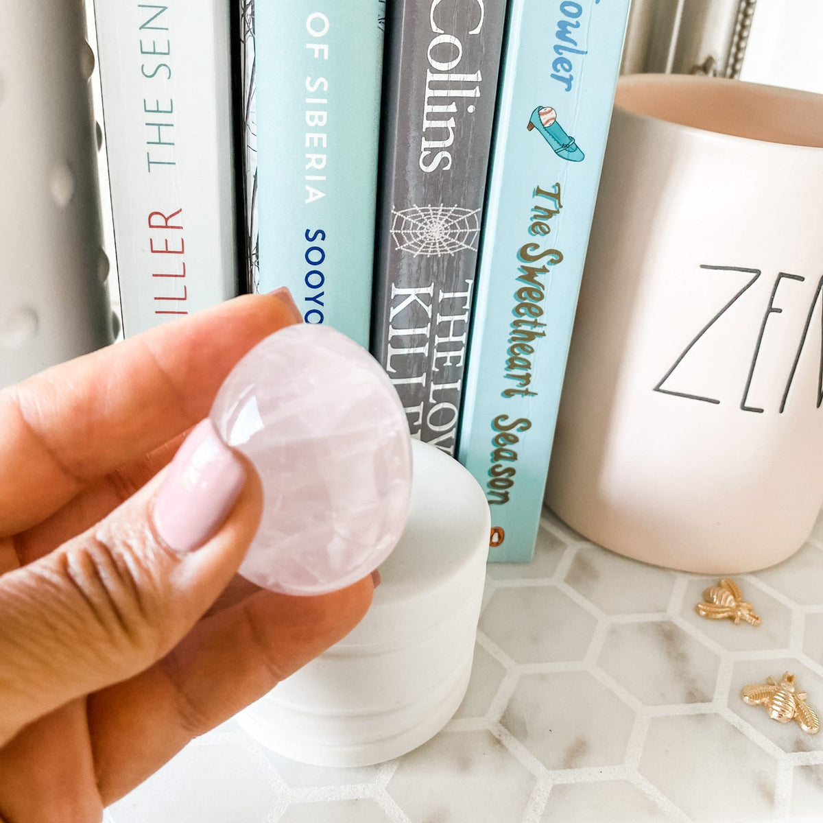 rose quartz crystal egg shaped polished stone australia