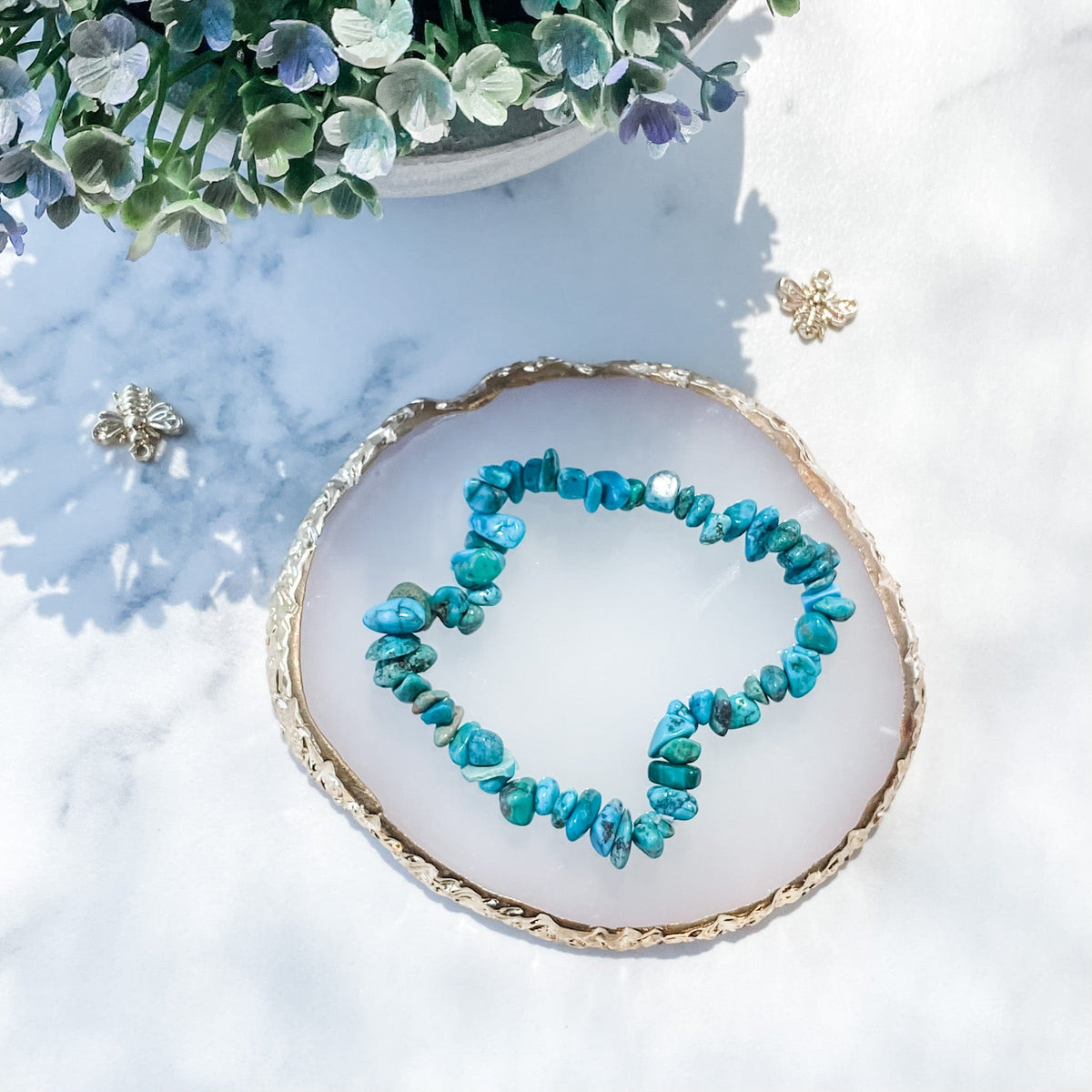 s1475 turquoise crystal chip stone stretch elastic healing chakra bracelet australia.buy turqouise stone bracelet australia.gemrox sydney 1