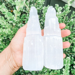 s1494 selenite crystal castle charging tower generator 15cm australia. selenite tower 15cm australia. gemrox sydney 1