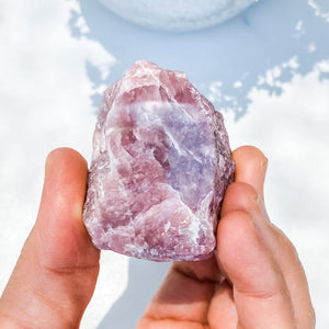 s1495 strawberry quartz crystal base cut half raw half polished tower generator point austalia. gemrox sydney 1