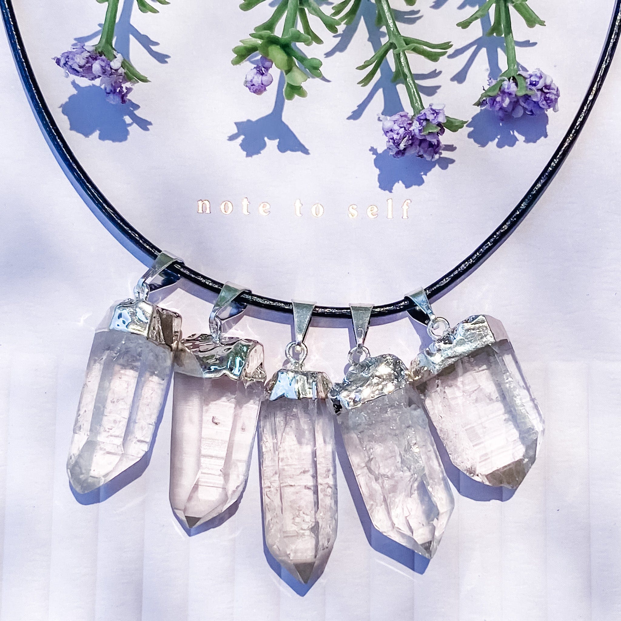 Clear quartz necklace cheap australia