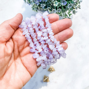 s1515 amethyst lavender crystal chip healing stone stretch elastic bracelet australia. amethyst crystal chip bracelet australia.gemrox sydney 1