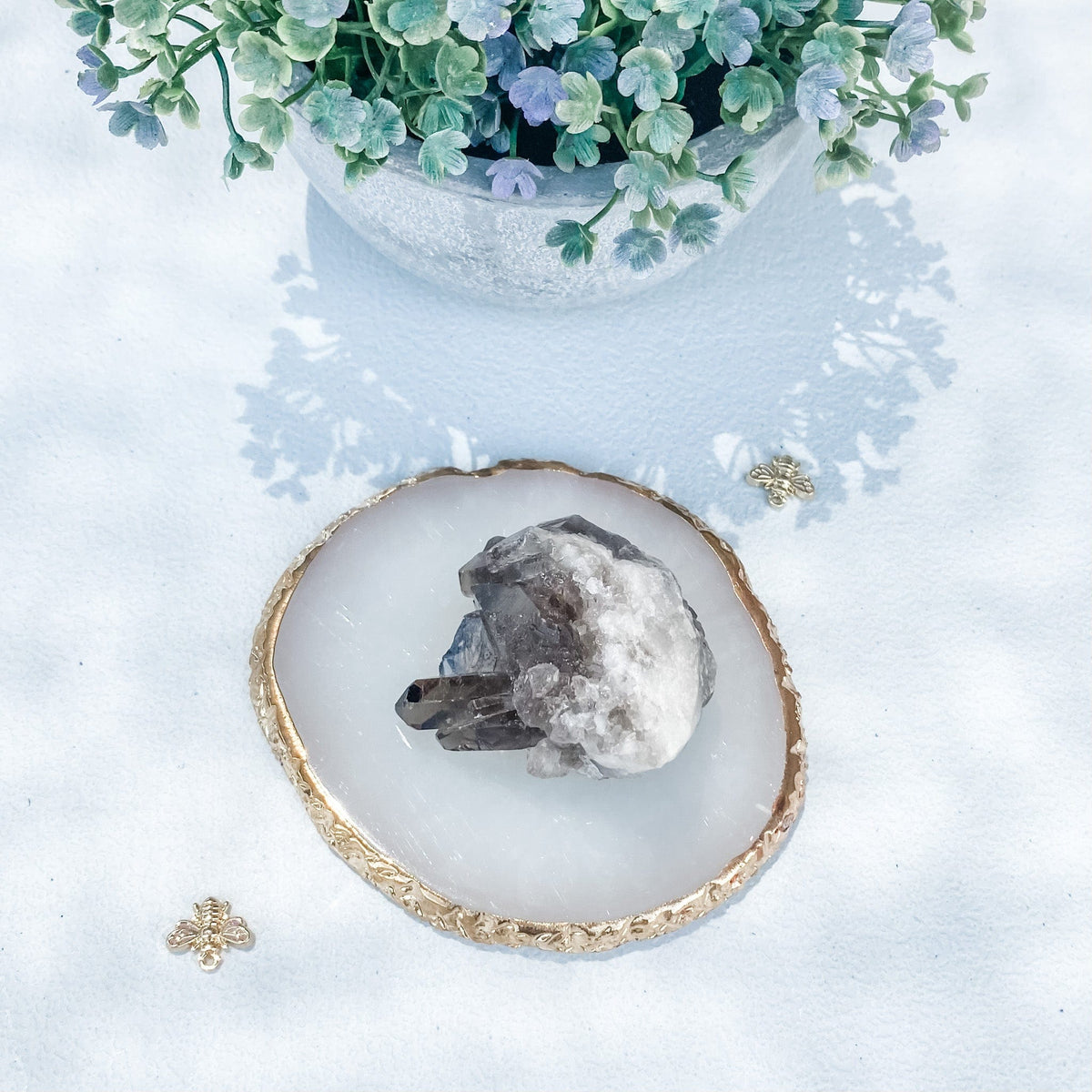 Smoky Quartz Raw Crystal Cluster-5cm