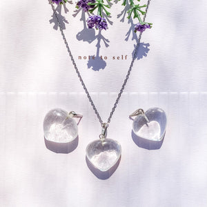 s1563 clear quartz crystal heart shaped stone pendant necklace australia. clear quartz heart jewellery australia. crystal shops sydney .gemrox crystals 1