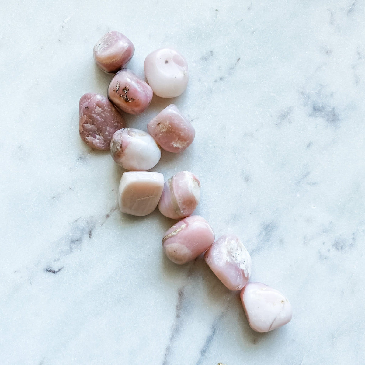 pink opal crystal tumbled stone healing chakra australia