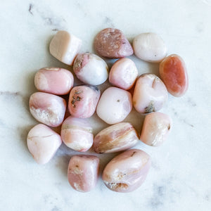 pink opal crystal tumbled stone healing chakra australia