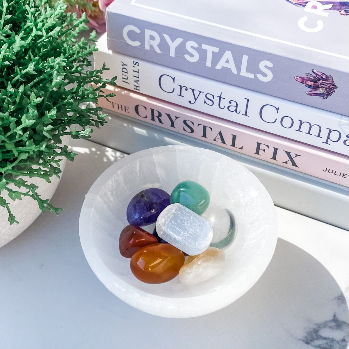 7 Chakra Stones + Selenite in Test Tube