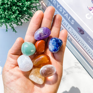 7 Chakra Stones in Glass Test Tube