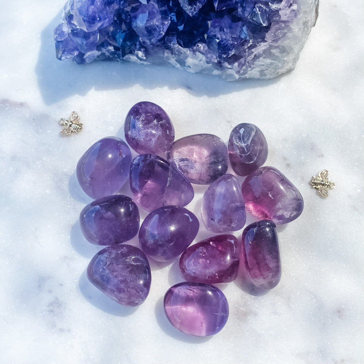 s1596 purple fluorite crystal tumbled stone 2.5cm australia. buy fluorite purple tumbled stones australia. gemrox sydney 1