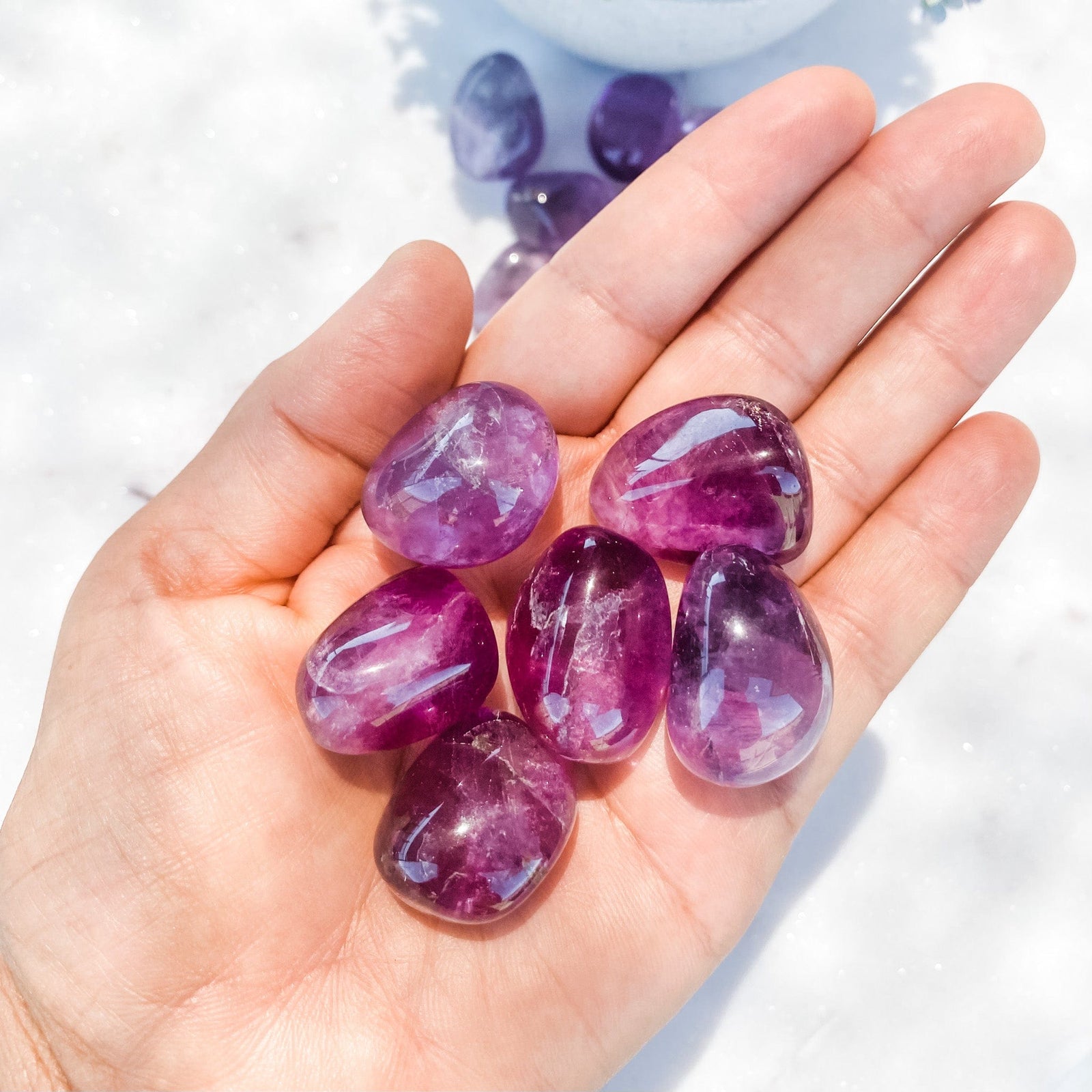 s1596 purple fluorite crystal tumbled stone 2.5cm australia. buy fluorite purple tumbled stones australia. gemrox sydney 1