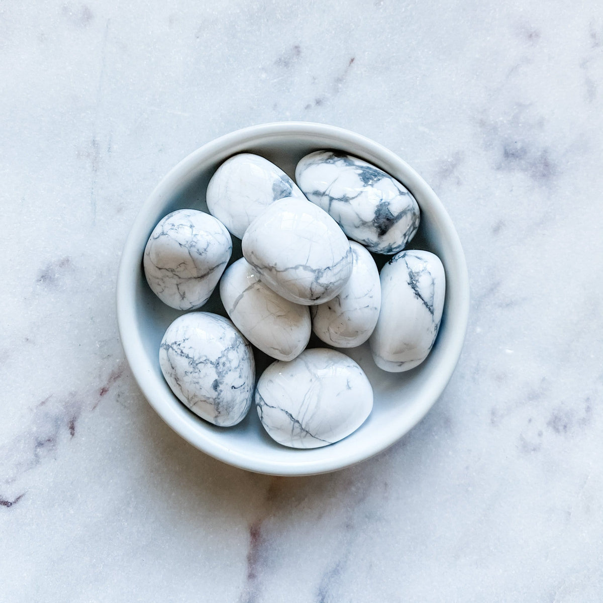 white howlite crystal tumbled healing stone australia