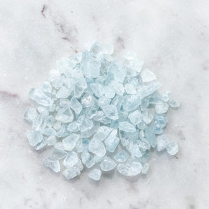 s1641 aquamarine crystal chips raw fragmments stones australia. aquamarine crystal chip bulk wholesale pack australia. gemrox sydney 1
