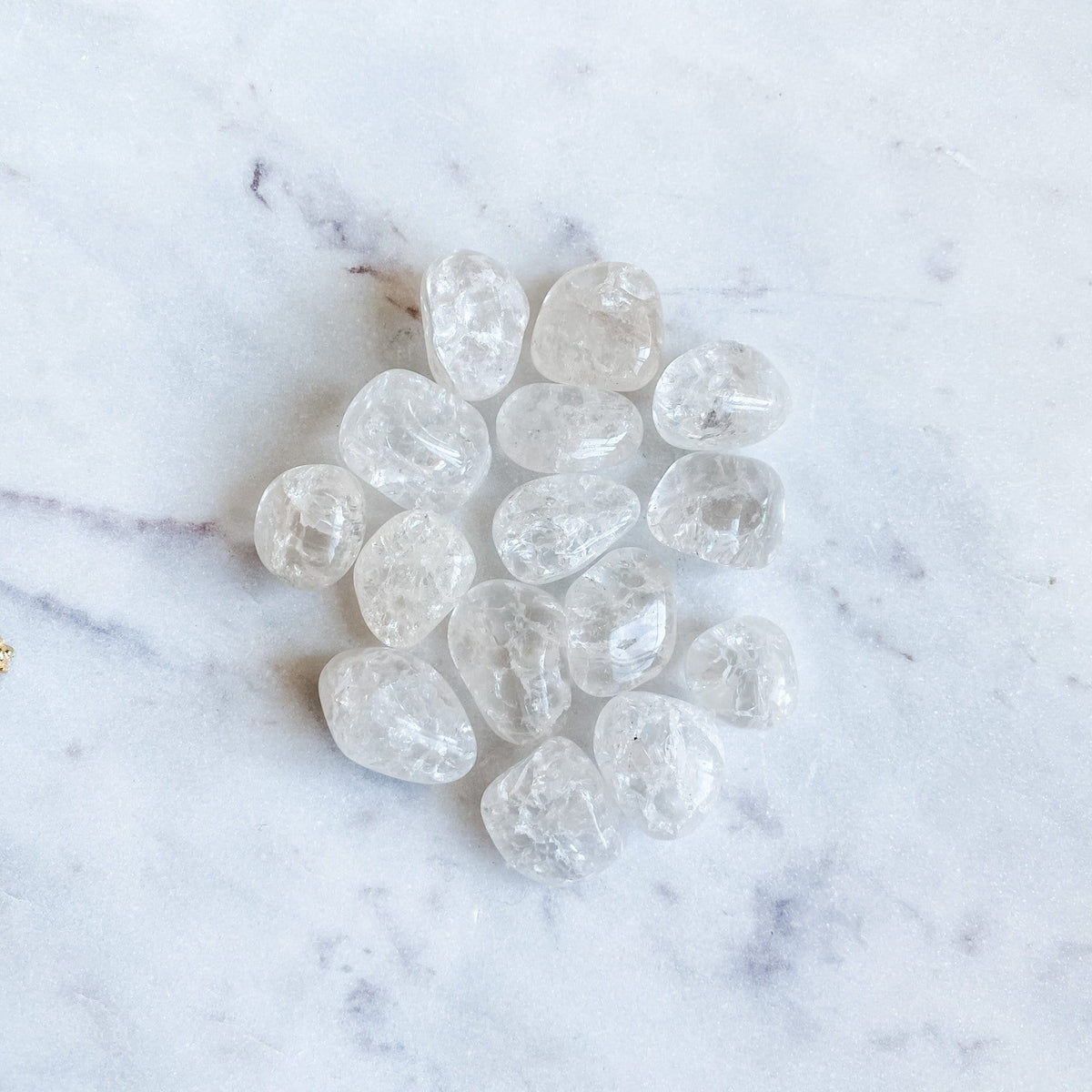 clear quartz crackled crystal tumbled stone australia