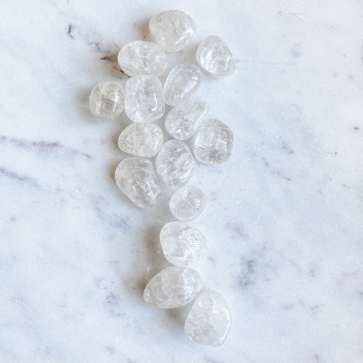 clear quartz crackled crystal tumbled stone australia