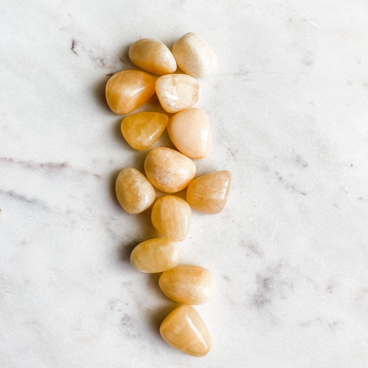 orange calcite crystal healing tumbled stone australia