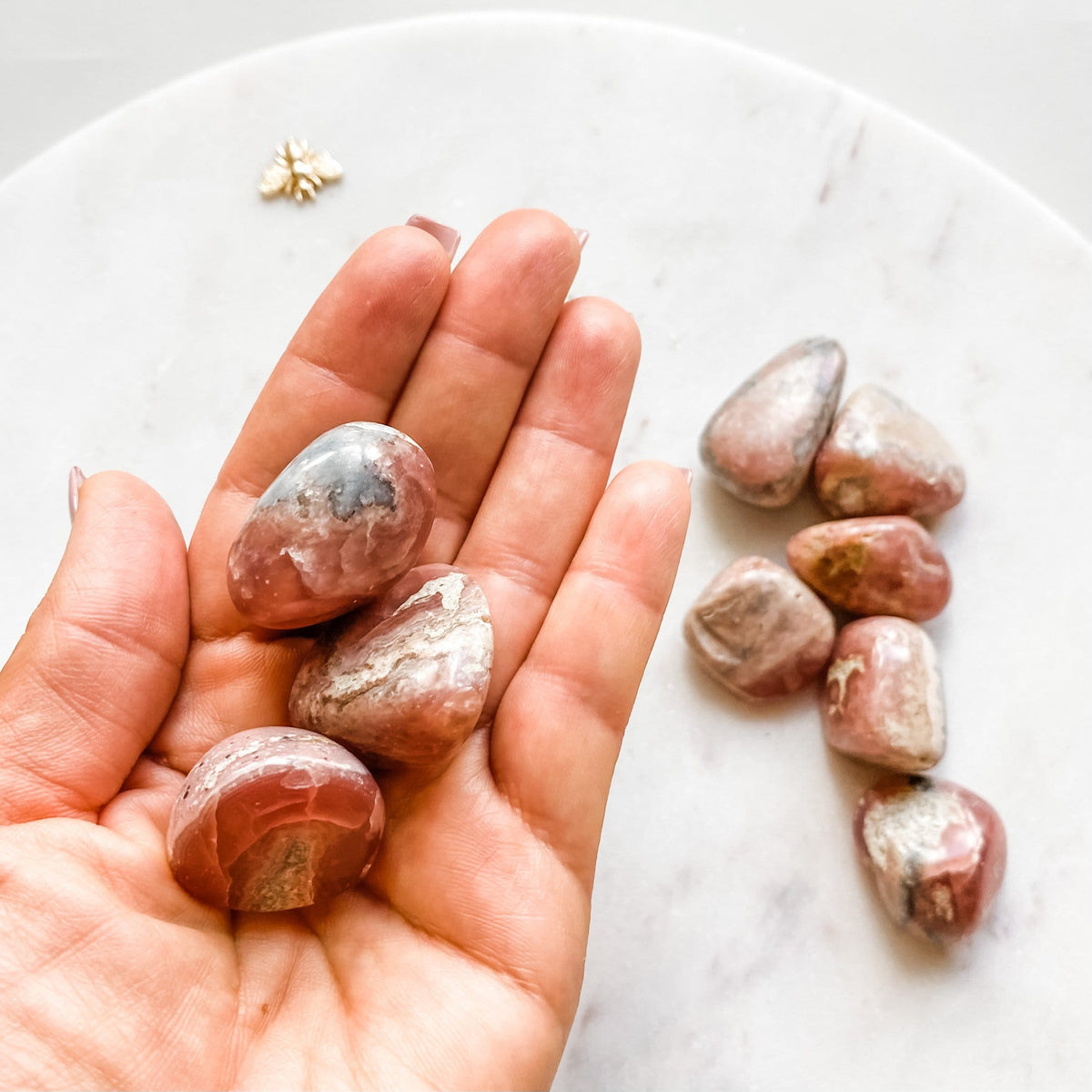 rhodochrosite crystal healing tumbled stone australia