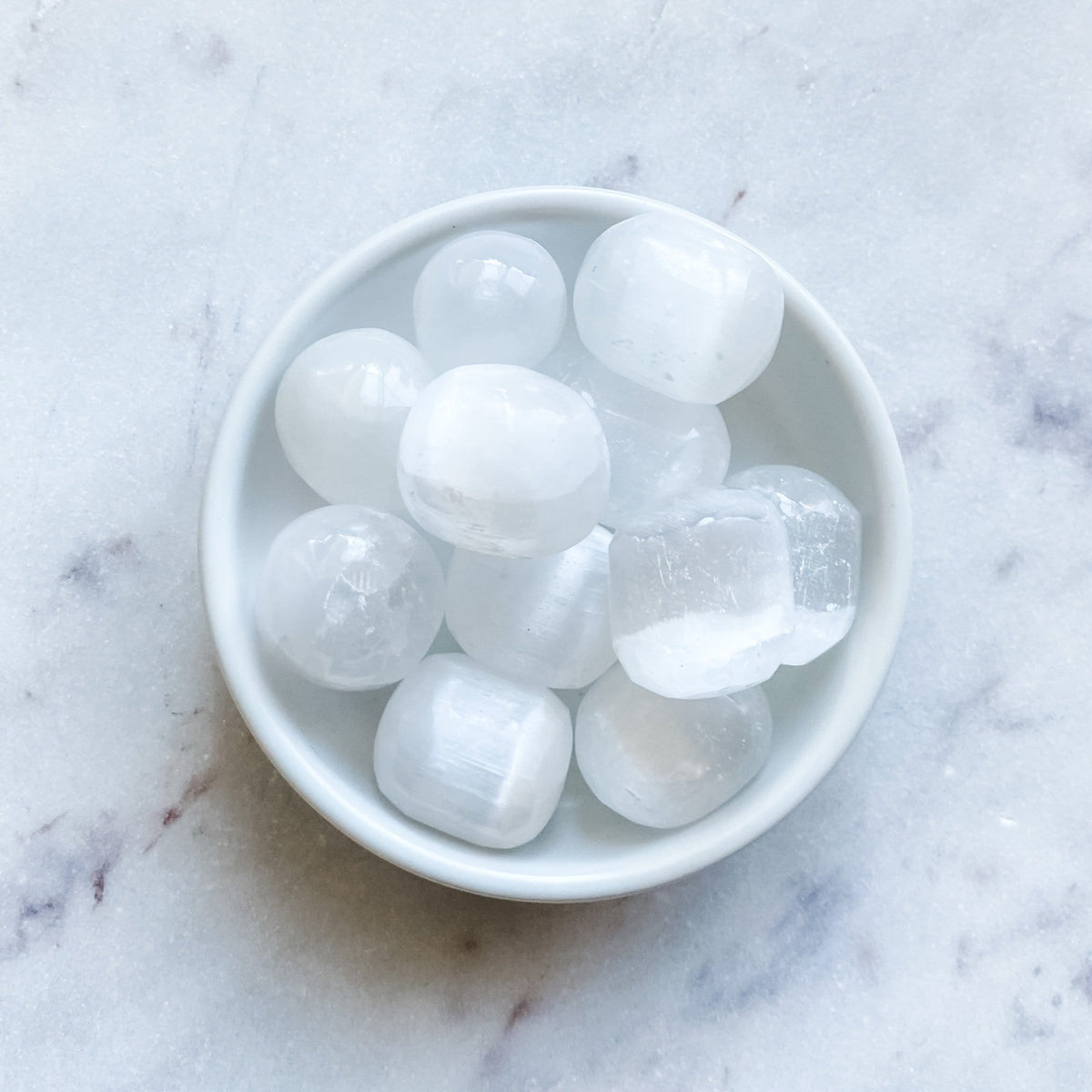 selenite crystal tumbled stone australia