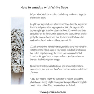 s189 white sage smudging stick cleansing purifying release negative energy australia 6