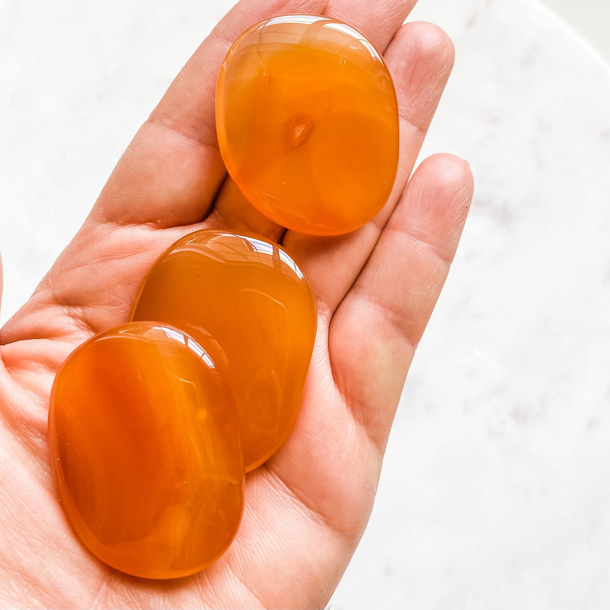 carnelian crystal palmstone australia meditation worrystone 