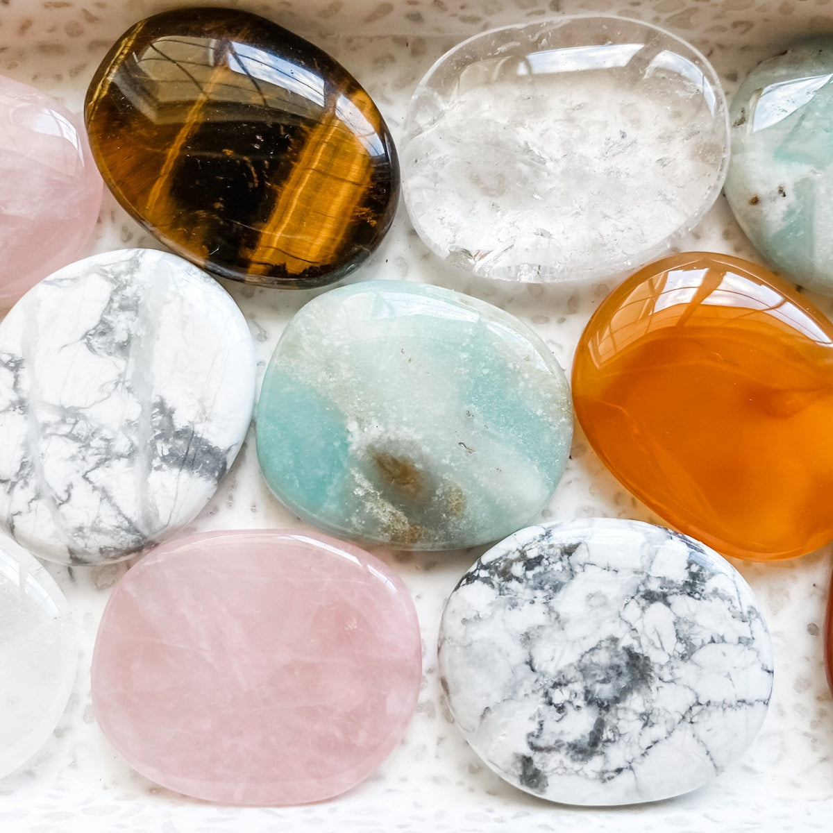 carnelian crystal palmstone australia meditation worrystone 