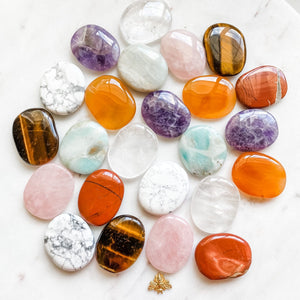 carnelian crystal palmstone australia meditation worrystone 