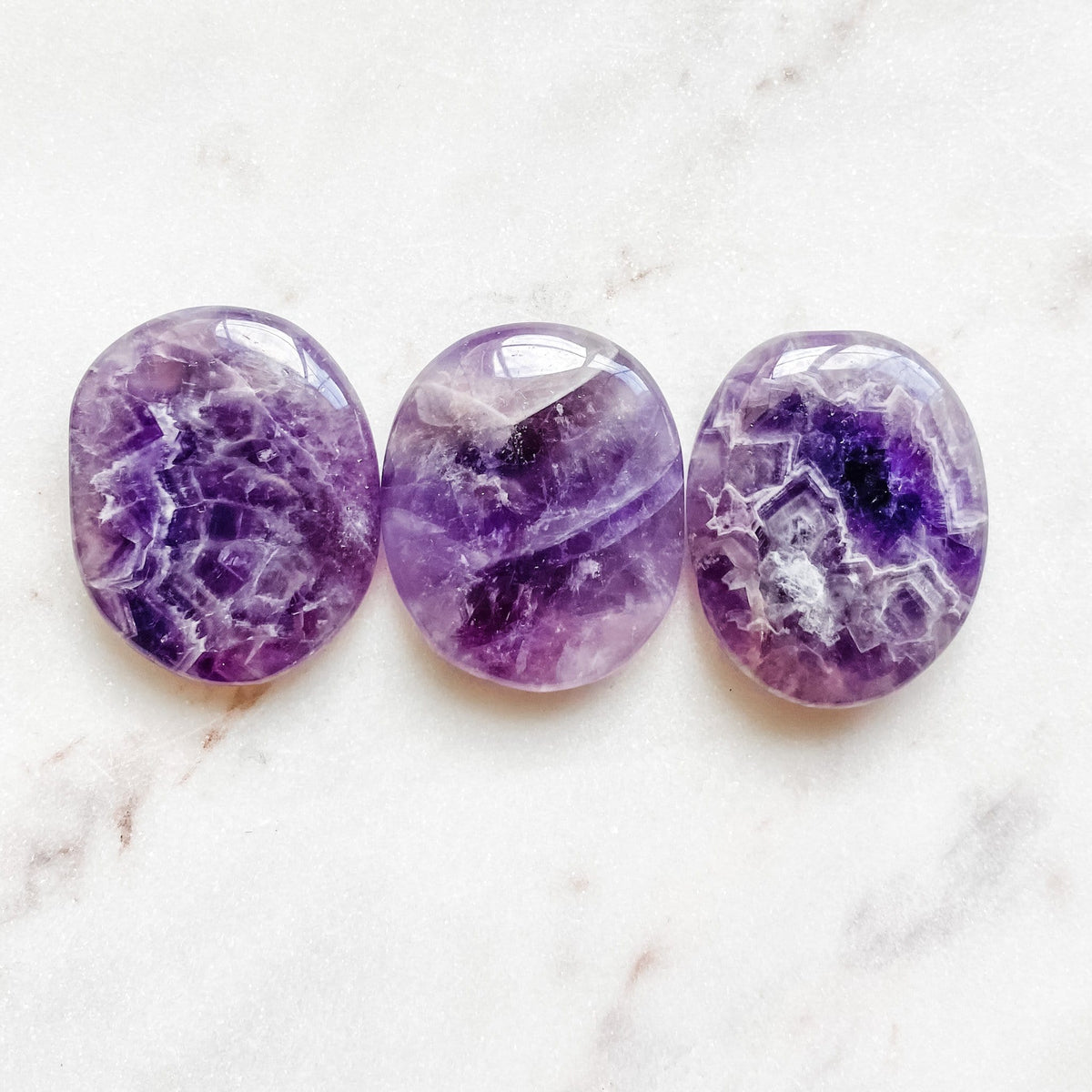 Amethyst crystal palmstone