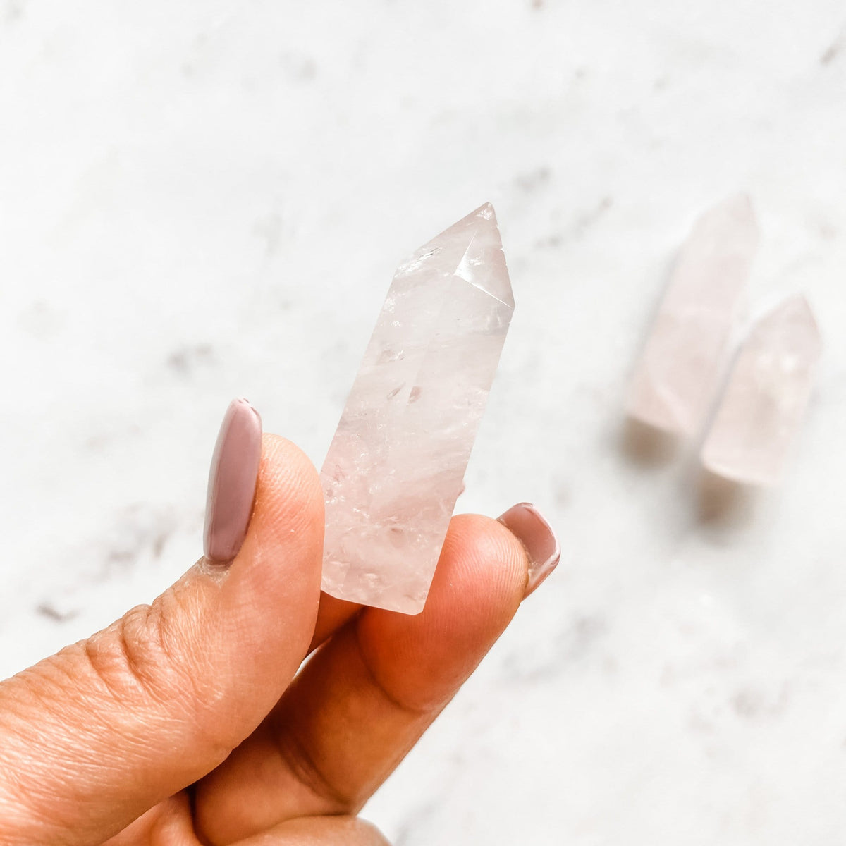 rose quartz crystal tower generator wand healing chakra love stone australia