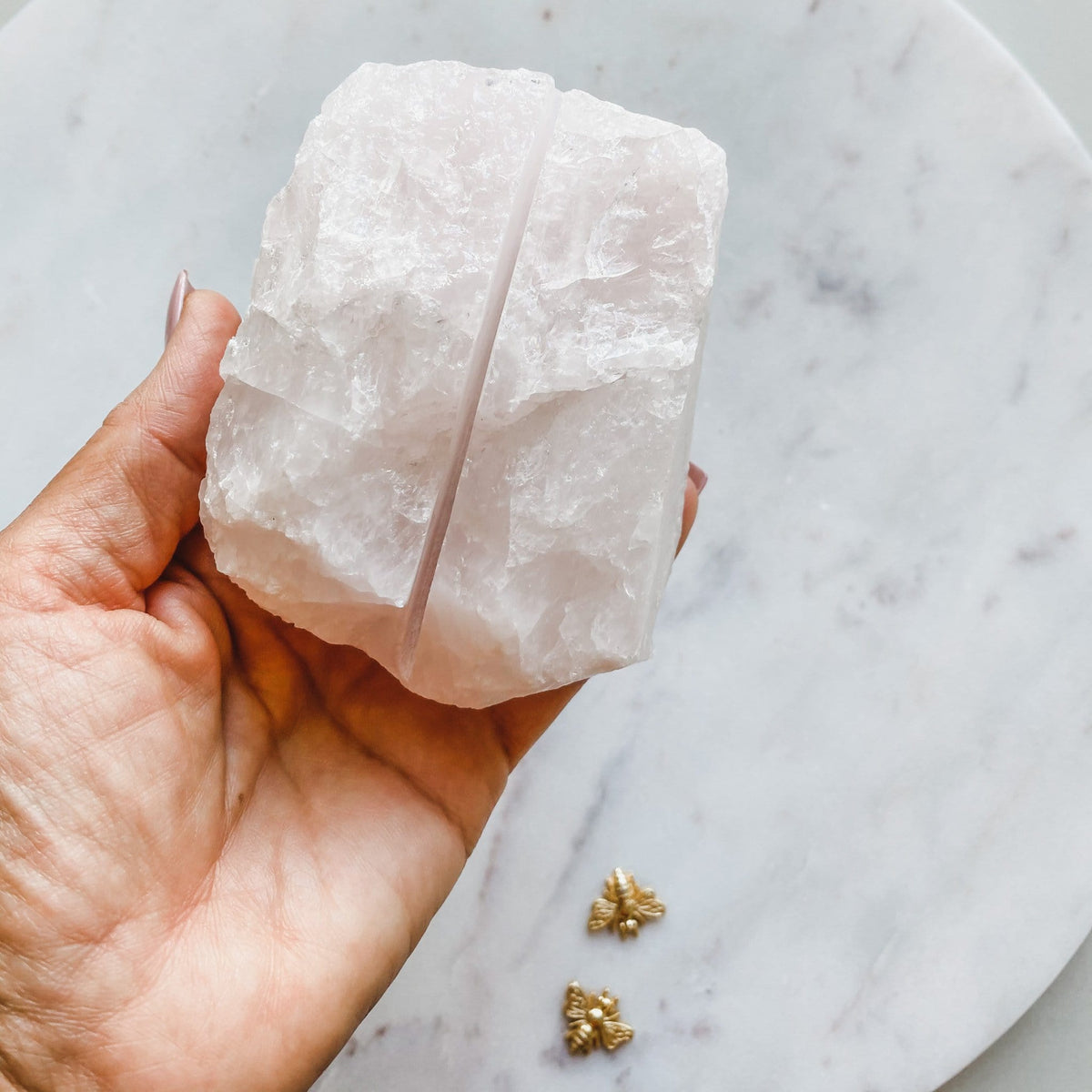 rose quartz crystal stone pink photo stand holder home decor australia