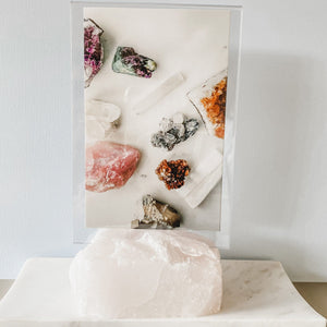 rose quartz crystal stone pink photo stand holder home decor australia