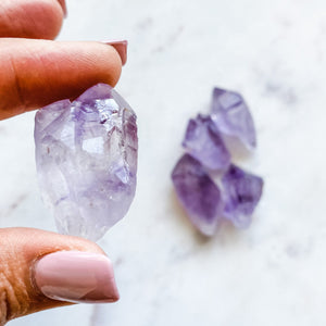 Amethyst crystal polished point