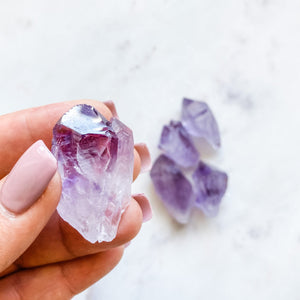 Amethyst crystal polished point