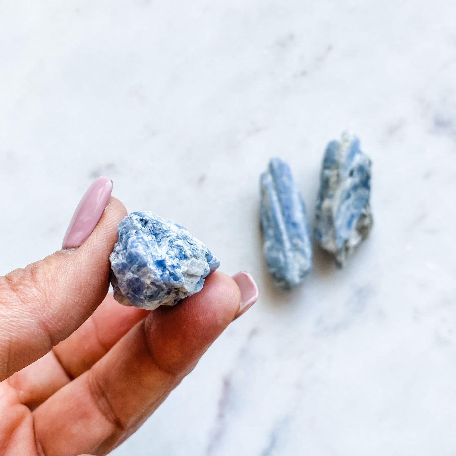 blue kyanite crystal healing raw rough freeform stone 