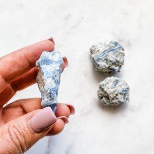 blue kyanite crystal healing raw rough freeform stone 