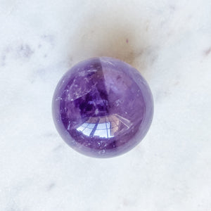 Amethyst crystal sphere