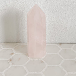 rose quartz crystal tower generator wand healing chakra love stone australia