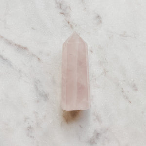 rose quartz crystal tower generator wand healing chakra love stone australia