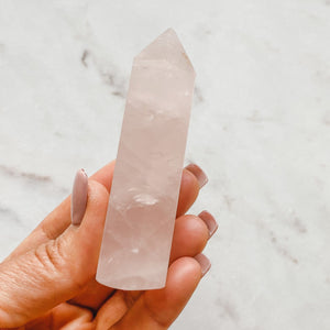 rose quartz crystal tower generator wand healing chakra love stone australia