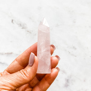 rose quartz crystal tower generator wand healing chakra love stone australia