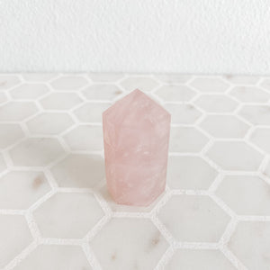 rose quartz crystal tower generator wand healing chakra love stone australia