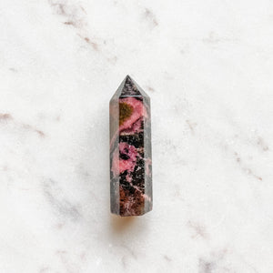 rhodonite crystal generator tower wand healing chakra australia