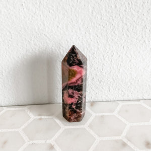 rhodonite crystal generator tower wand healing chakra australia