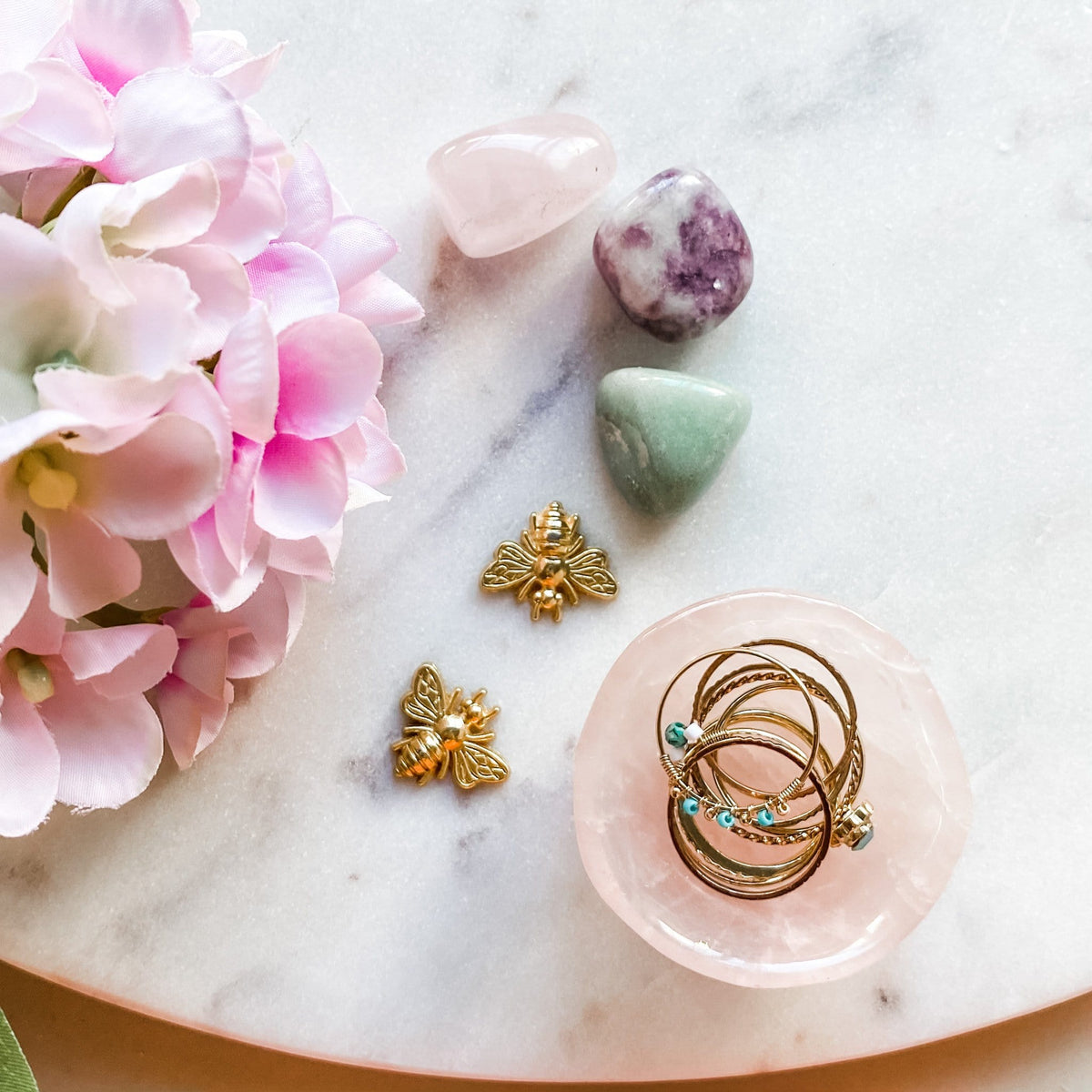 rose quartz crystal meditation bowl trinket bowl healing stone australia