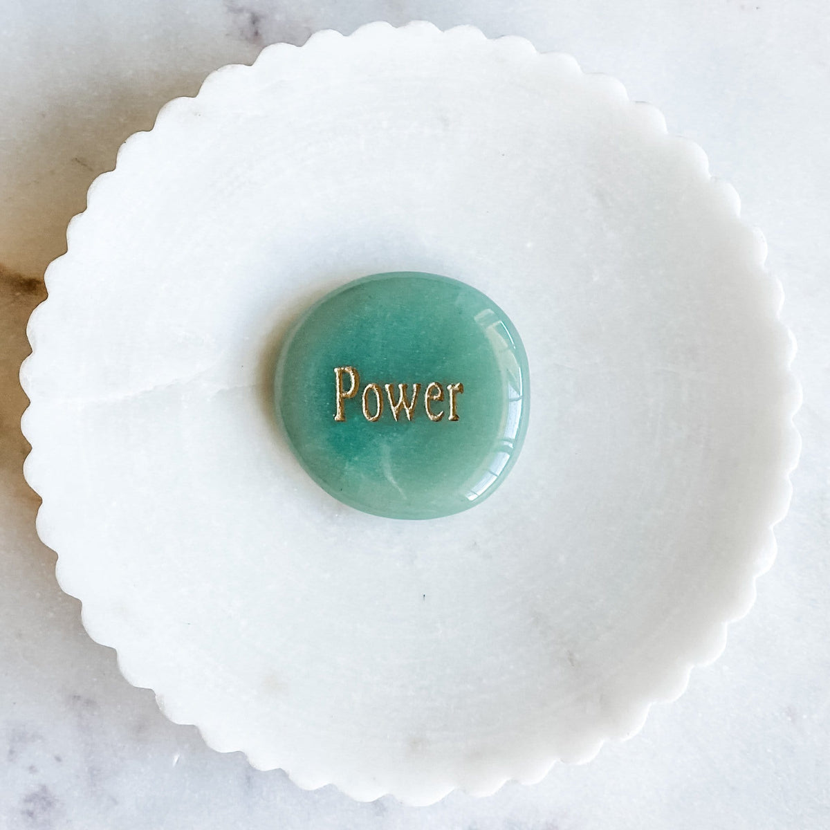 green aventurine crystal engraved power insprirational palmstone australia