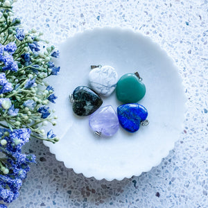lapis lazuli crystal stone heart pendant australia